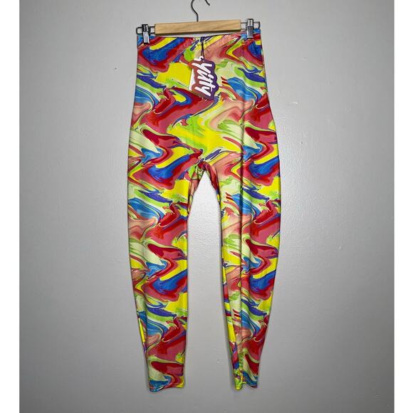 Yitty Cuz I Love You Shaping High Waist Leggings Pride Marble Print Large NWT - Picture 2 of 6